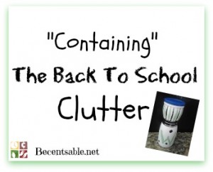 Back to School Clutter