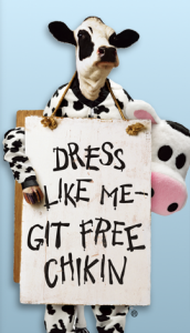 Chick fil A Dress Like A Cow Day 2015