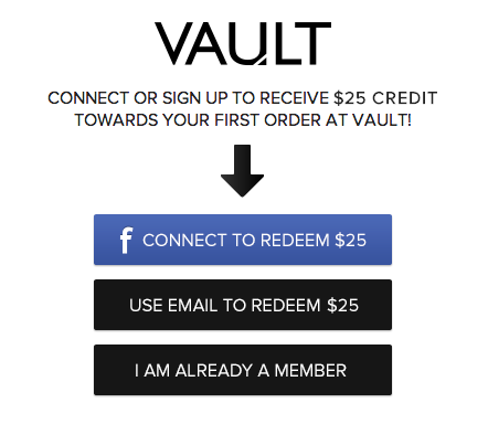 Vault: FREE $25 Credit - Becentsable