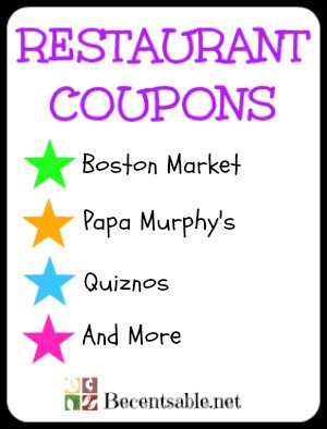 restaurant coupons