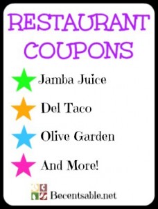 restaurant coupons