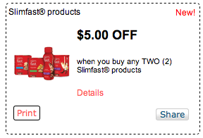 Slim Fast Coupon