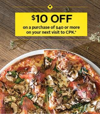 California Pizza Kitchen Coupon 