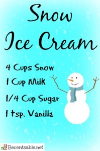 Snow Ice Cream Recipe