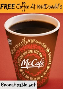Free coffee at McDonald's