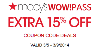 Macy&#39;s Coupon: WOW Pass And Promo Code