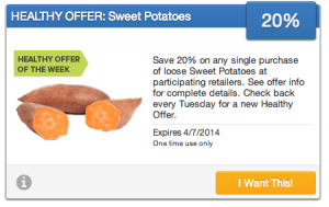 Coupons for Produce Sweet Potatoes