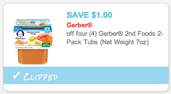 Gerber Baby Food Coupons