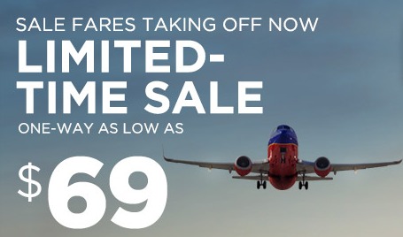 Southwest Airlines Cheap Flights: $69 Deals