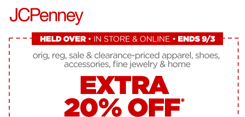 In Store JCPenney Coupon: Up To 20% Off
