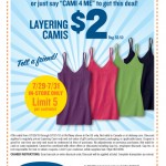 $2 Layering Camis at Old Navy