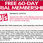Free 60-Day Membership to BJ’s