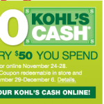 Expired-Kohl’s-20% off+Free Shipping+Cash Back+Kohl’s Cash