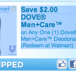 $2 off Dove Deodorant