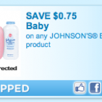 $.75 off Any Johnson’s Baby Product