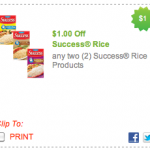 New Coupons (Success Rice, Ball Park & More)