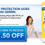 $1.50 off Lysol Wipes=Free