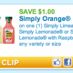 $1 off Simply Orange or Lemonade=Free