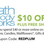 Bath & Body Works: $10 Off & Free Shipping