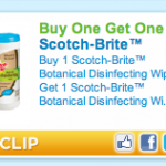 Scotch-Brite Disinfecting Wipes – BOGOF Coupon