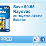 Rayovac Batteries: $.55 off Coupon