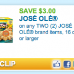 High Value Coupon – $3 off Jose Ole