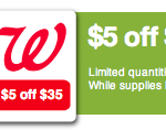 Rare – $5 off $35 at Walgreens