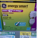 $2.00 off GE Energy Smart CFL Coupon = $.13 at Walmart
