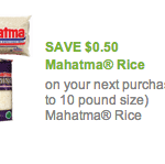 Mahatma Rice Coupon ($.66 At WalMart)
