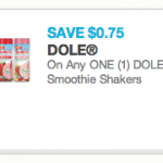 Dole Fruit Smoothie Shakers Coupon ($.75 At WalMart)