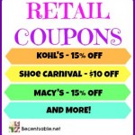 Retail Coupons: Kohl’s, Macy’s And More