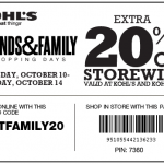 Kohl’s Coupon: 20% Off (Last Day)