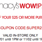 Macy’s Printable Coupons: $10 Off $25 (Sale And Clearance Items)
