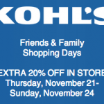 Kohl’s Coupon: 20% Off Printable Coupon