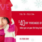 Old Navy Printable Coupons: $40 off $100 and $15 off $50