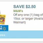 M&M’s Coupon: $2.50 Off One Bag Of M&M’s