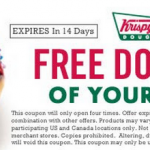 Krispy Kreme Coupon: Free Doughnut
