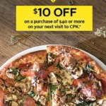 California Pizza Kitchen Coupon: $10 Off Coupon