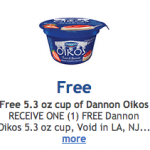 Dannon Oikos Yogurt Coupon: Free Dannon Oikos