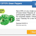 Coupons For Produce: 20% Off Peppers