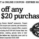 Boston Market Coupons: $3 Off $20 Purchase