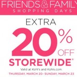 Kohl’s Printable Coupon: Extra 20% Off Storewide