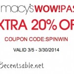 Macy’s Wow Pass: 20% Off Printable Coupon And Promo Code