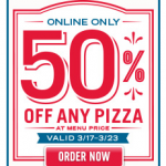 Domino’s Pizza Coupon: 50% Off Any Pizza