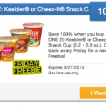 Keebler Coupon: FREE Keebler or Cheez-It Snack Cup