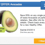 Produce Coupon: 20% Off Avocados