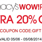 Macy’s Wow Pass: 20% Off Macy’s Coupon