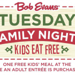 Bob Evans Kids Eat Free Deal