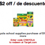 Target Back To School Coupons: $2 Off Any Crayola School Supply