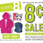 Crazy 8 Sale: BOGO $0.08 Tees, Fleece, Jeans, and Outerwear